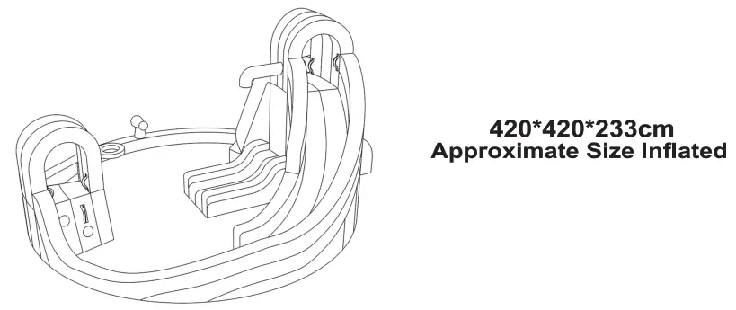 BOUNTECH OP70144 Inflatable Water Park - dolna