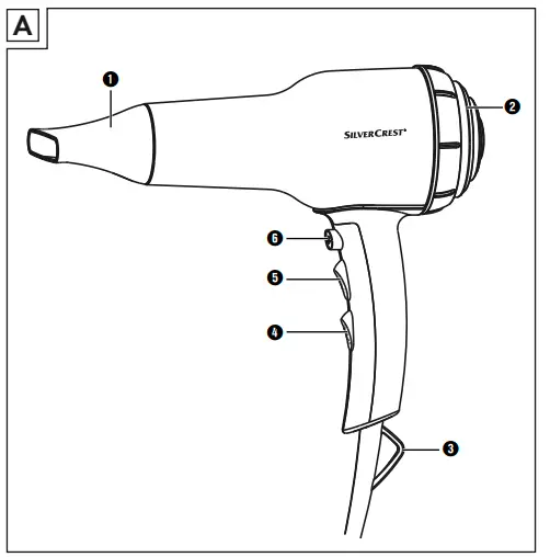 SILVERCREST- SHC- 2000- A1- Hair-Dryer- fig 1