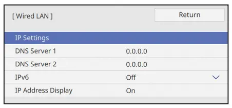 Wired network configuration
