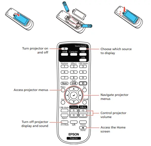 Install the two AA batteries