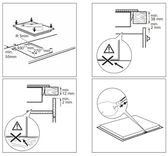Electrolux HOI335F Hob - Assembly 1