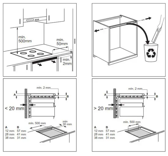 Electrolux HOI335F Hob - Assembly
