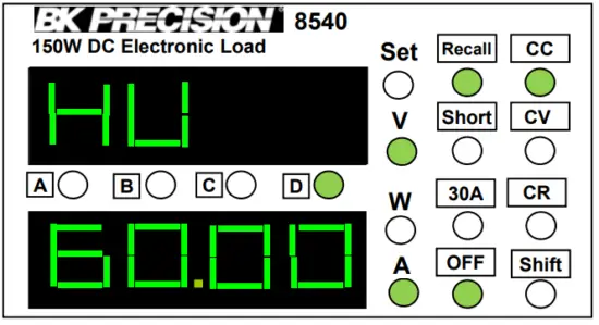 BK PRECISION 8540 150W DC Electronic Load-fig16