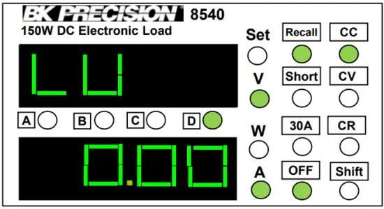 BK PRECISION 8540 150W DC Electronic Load-fig17