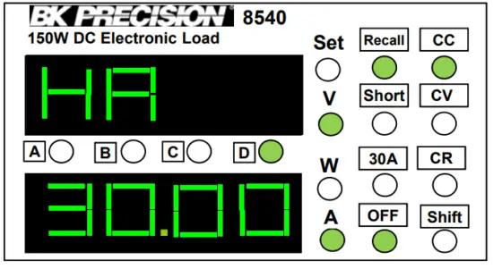 BK PRECISION 8540 150W DC Electronic Load-fig18