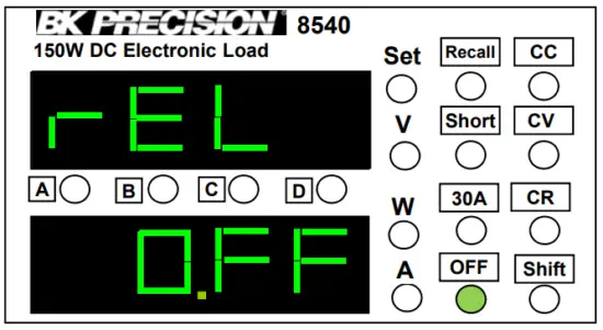 BK PRECISION 8540 150W DC Electronic Load-fig8