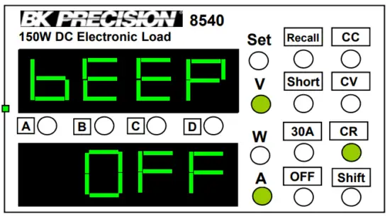 BK PRECISION 8540 150W DC Electronic Load-fig9
