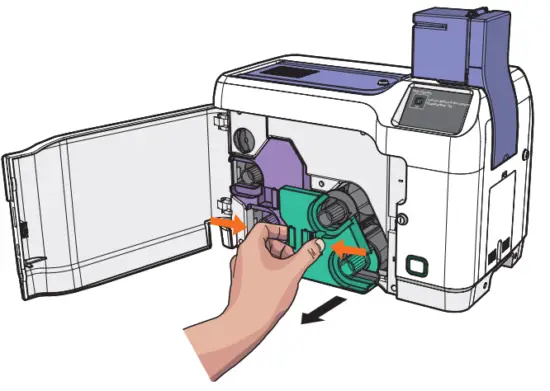 MiNJCODE NL300 ID Card Printer - Ribbon Cartridge Load
