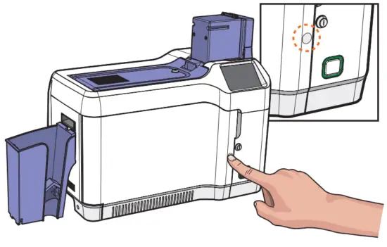 MiNJCODE NL300 ID Card Printer - open button
