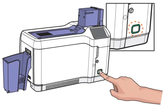 MiNJCODE NL300 ID Card Printer - power button