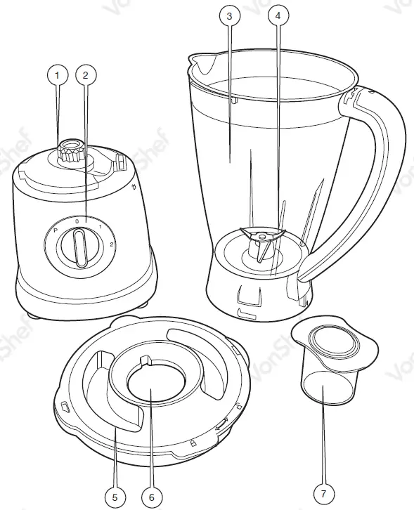 VonHaus 2000148 500W Jug Blender 1