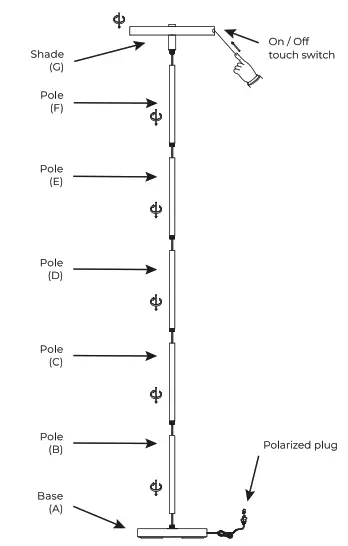 globe 65539 Smart Floor Lamp