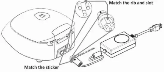 FIG 4 CONNECTING POWER ADAPTOR