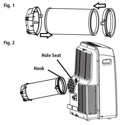 Whynter ARC 148MHP 13500 BTU Portable Air Conditioner with Heater - EXHAUST HOSE INSTALLATION