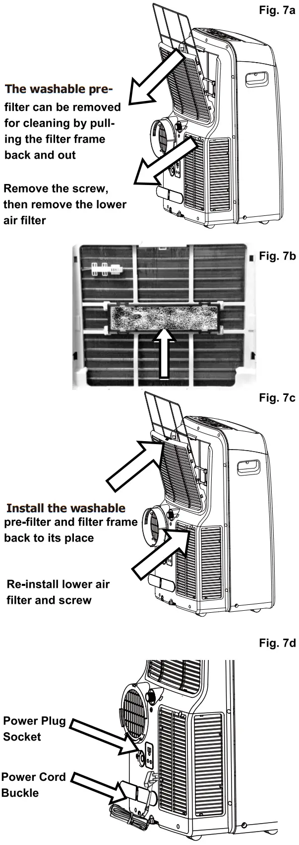 Whynter ARC 148MHP 13500 BTU Portable Air Conditioner with Heater - Maintenance
