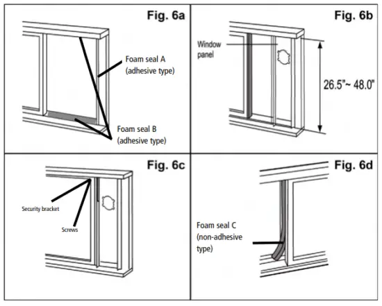 Whynter ARC 148MHP 13500 BTU Portable Air Conditioner with Heater - WINDOW KIT
