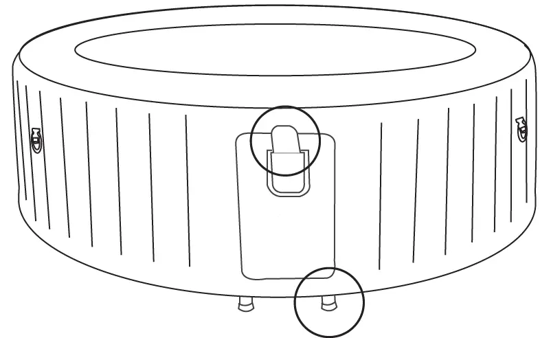mspa C-TE041061 Comfort Series 4 Person Square Hot Tub 42