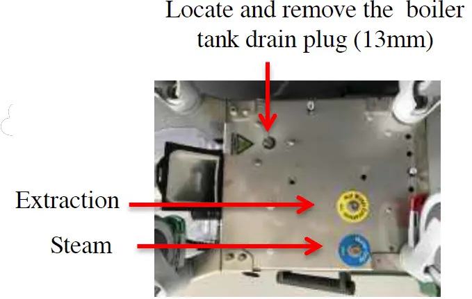 Drain the Steam and Boiler Tanks