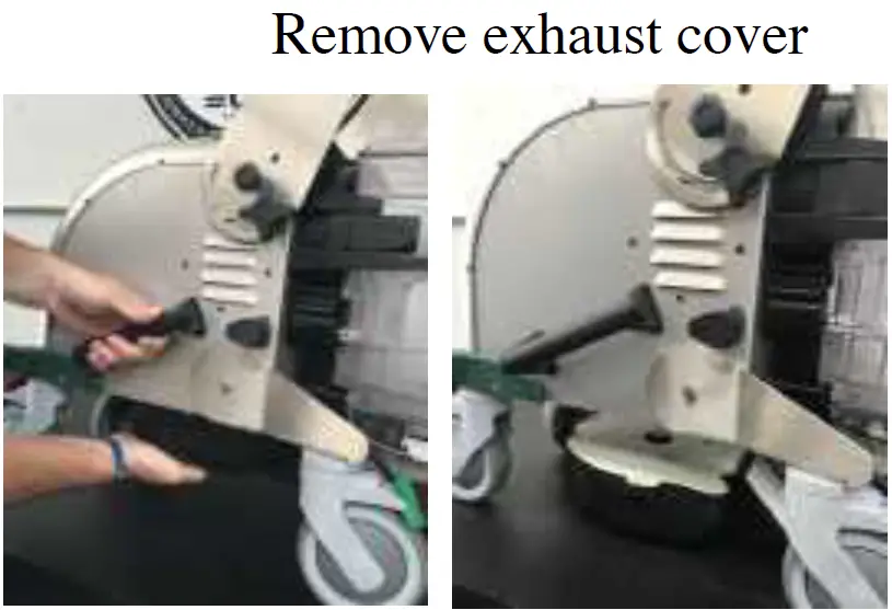 Remove exhaust cover