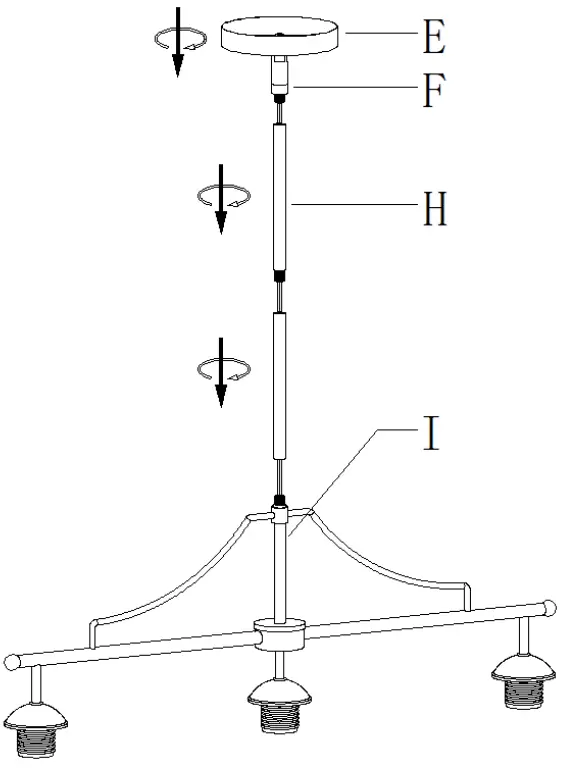 ZEVNI Z T7E3UVZJ 4698 3 Light Light Gold Island Hanging Chandelier Modern Linear Silvered Glass Pendant Light - fig4