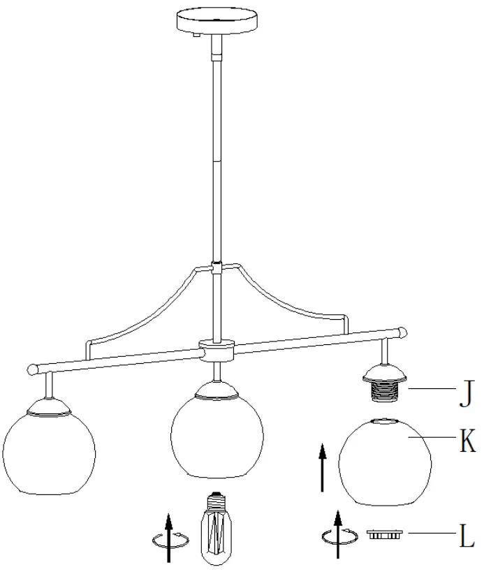 ZEVNI Z T7E3UVZJ 4698 3 Light Light Gold Island Hanging Chandelier Modern Linear Silvered Glass Pendant Light - fig9