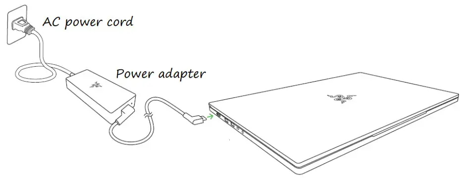 RAZER A53052 Blade 15 i7 11800H Advanced Model Laptop - SETTING UP YOUR LAPTOP