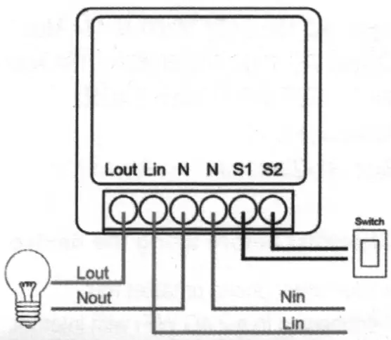 Wiring diagram to connect the light