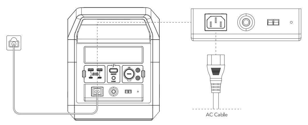 VIGORPOOL Captain 1200 Portable Power Station - CHARGING 1