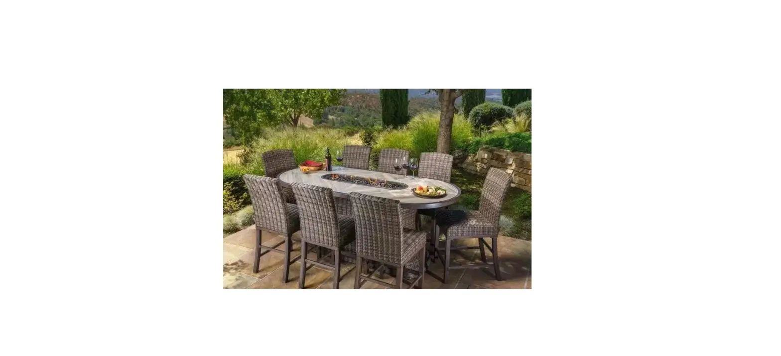 Costco Ark14100 9 Piece Woven High Dining Fire Set User Guide