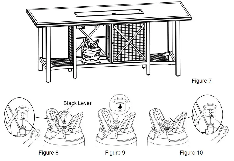 COSTCO ARK14100 9 Piece Woven High Dining Fire Set FIG 10