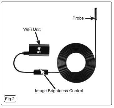 SEALEY VS8113 Ø8mm Wi-Fi Borescope 5