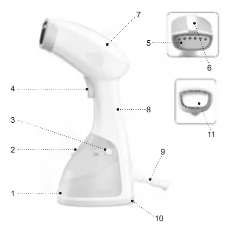 BRAYER BR4122 Handle Garment Steamer - fig 1