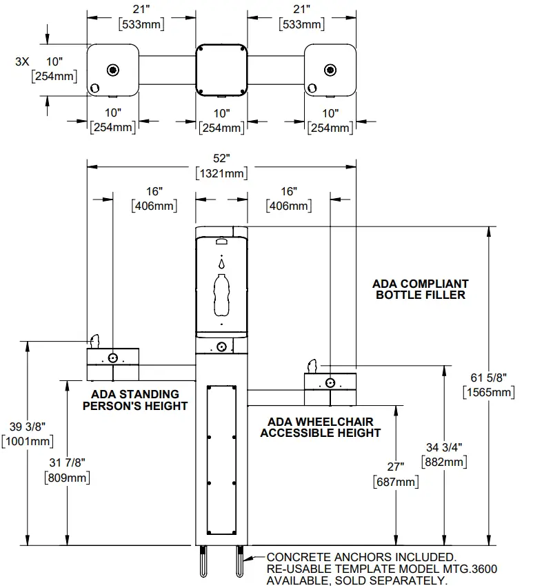 Haws 3612F Outdoor Bottle Filler Dual Drinking Fountain Instruction - fig 10