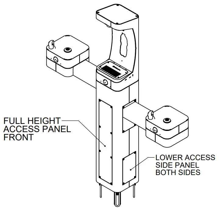 Haws 3612F Outdoor Bottle Filler Dual Drinking Fountain Instruction - fig 11