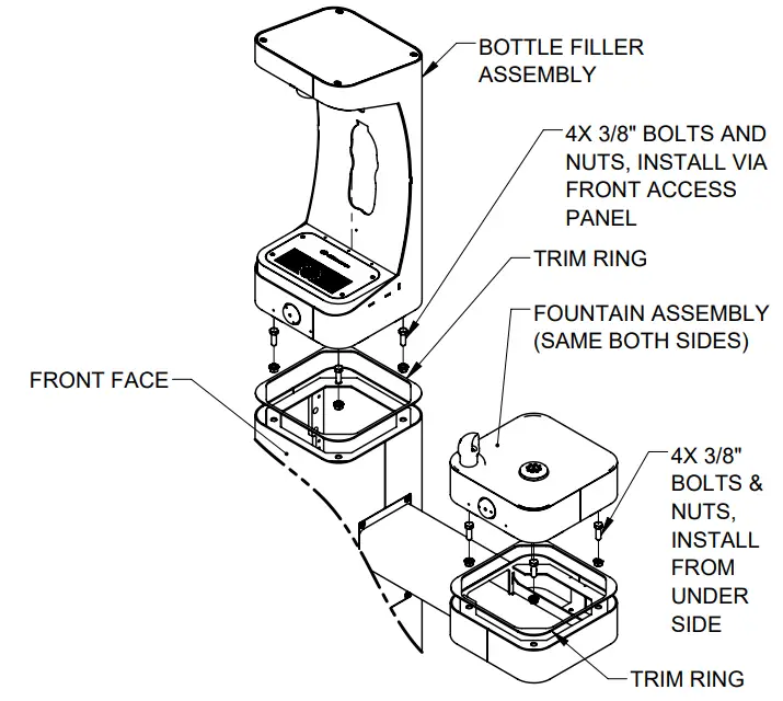 Haws 3612F Outdoor Bottle Filler Dual Drinking Fountain Instruction - fig 7