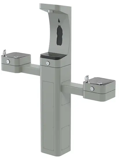 Haws 3612F Outdoor Bottle Filler Dual Drinking Fountain Instruction