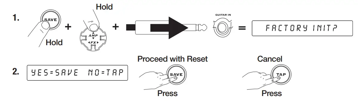 LINE6 Pocket POD Guitar Amp Emulator - Factory Reset