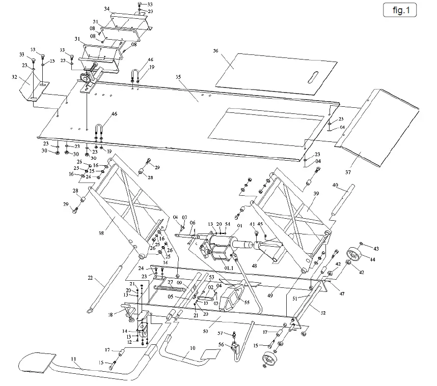 SEALEY MC401A 454KG Air-Hydraulic Motorcycle Lift fig (2)