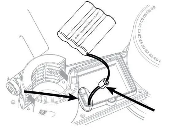 FIG 12 Connect the Ni-MH rechargeable battery plug to the socket.
