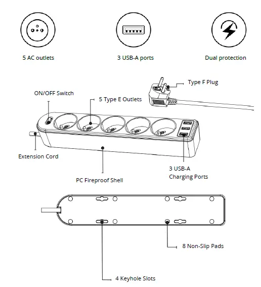 wontravel-WP09-E5-3U-USB-Charger-Extension-1
