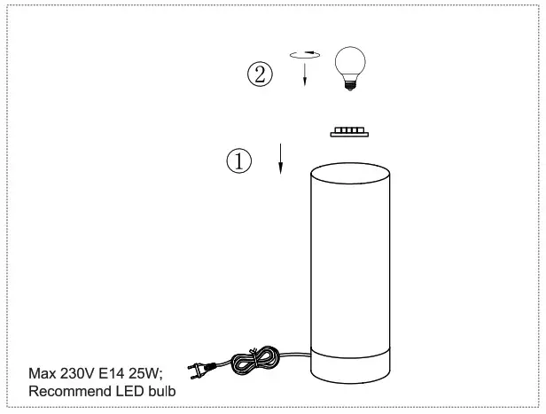 NOVA LIFE Esmeralda Table Lamp - Step 1.