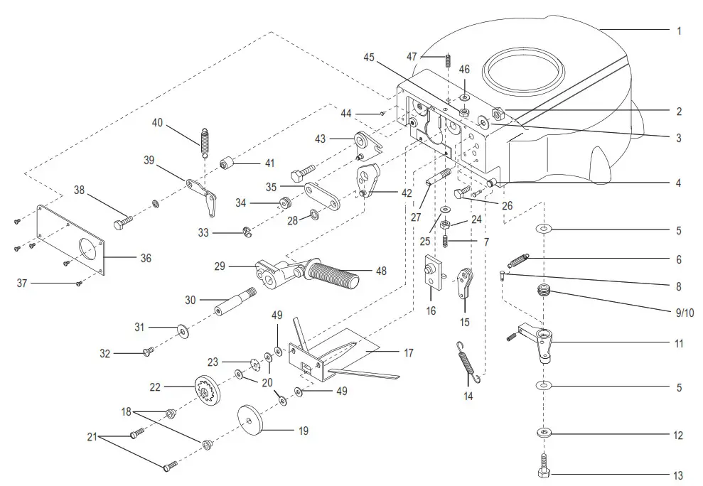 ULINE H-259,H-347,H-408 Stencil Machine - Front Assembly