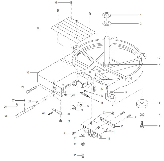 ULINE H-259,H-347,H-408 Stencil Machine - Base Assembly