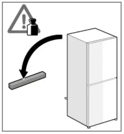 BOMANN KB 7245 Small Free standing Fridge Freezer - Changing the door hinge