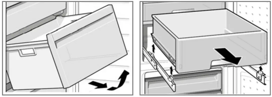 BOMANN KB 7245 Small Free standing Fridge Freezer - pull it out completely