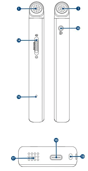 PHILIPS DVT2110, DVT2810 Voice Tracer - Overview of your audio recorder 2