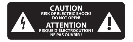 Caution, Risk of Electric Shock