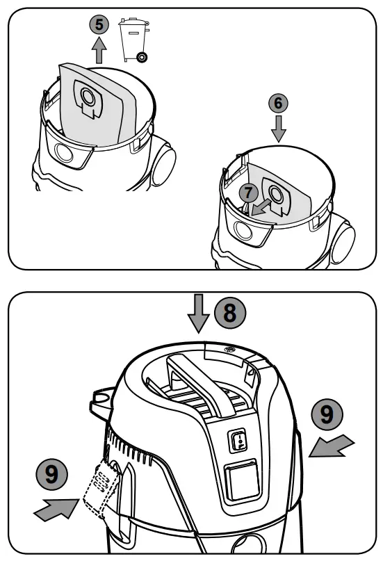 Replacement of filters