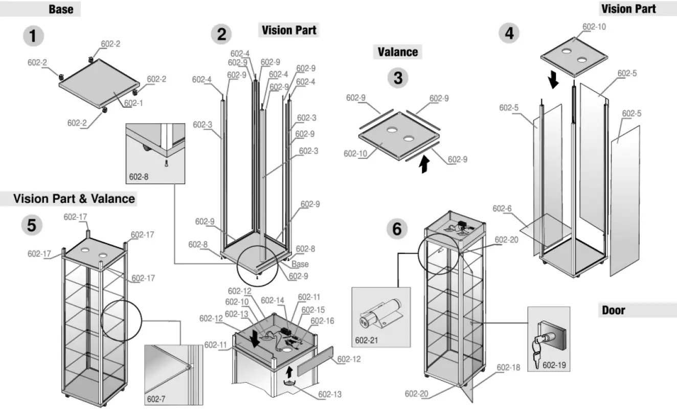 MOBICO-1022-76-Inch-H-Glass-Tower-On-Wheels-FIG-1