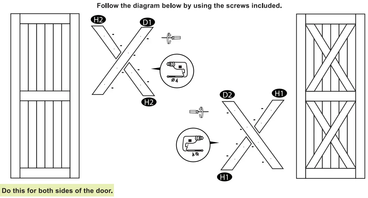 HOMACER 49861019 5 In1 Pine Wood Barn Door Frame - STEP4